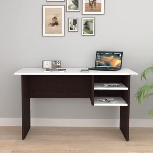 TFG 120CM Home Office Desk w/ Paper Display Rack - Wenge White