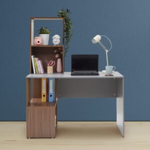 TFG 120CM Elegant Home Office Desk Gray & Walnut