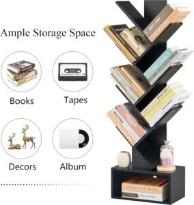 TFG 6 Tier Tree Bookshelf - Black