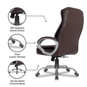 BONZU Executive High-back Office Chair - Brown