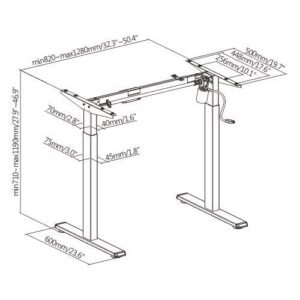 FL 120CM Height Adjustable Desk - White