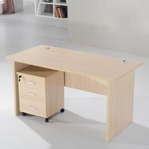 TFG 140CM Home Office Desk with Mobile Pedestal - White Oak
