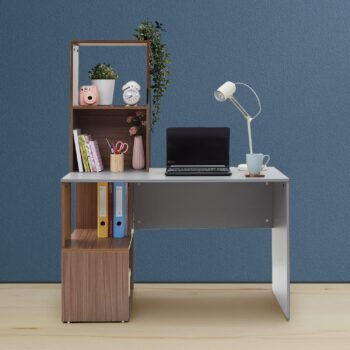 TFG 120CM Elegant Home Office Desk Gray & Walnut