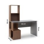 TFG 120CM Elegant Home Office Desk Gray & Walnut