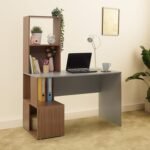 TFG 120CM Elegant Home Office Desk Gray & Walnut