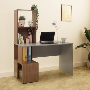 TFG 120CM Elegant Home Office Desk Gray & Walnut