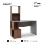 TFG 120CM Elegant Home Office Desk Gray & Walnut