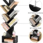 TFG 6 Tier Tree Bookshelf – Black