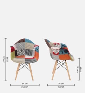 Eames Armchair with Patchwork Upholstery