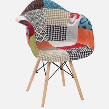 Eames Armchair with Patchwork Upholstery