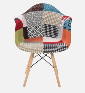 Eames Armchair with Patchwork Upholstery