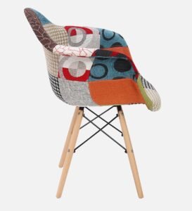 Eames Armchair with Patchwork Upholstery