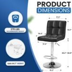 Adjustable Height Barstools (Black)