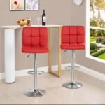 PU Red Barstools