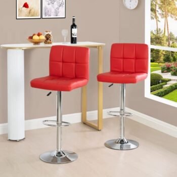PU Red Barstools