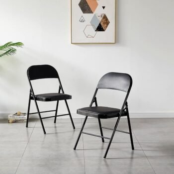 PVC Black Folding Chairs