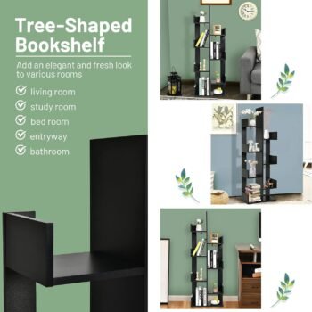 TFG Black Tree Bookshelf Bookcase