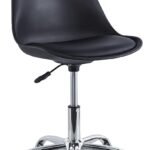 Modern Eames Swivel Desk Chair – Black