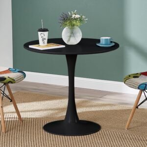 VALDIVIA LD27 Round Tulip Table (Black)
