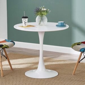 VALDIVIA LD27 Round Tulip Table (White)