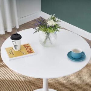 VALDIVIA LD27 Round Tulip Table (White)