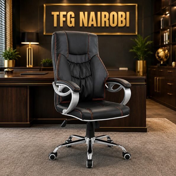 B19 high back office chair with chrome arms and wheels in Kilimani, Nairobi, Kenya