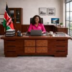 TWAF851 1.4M Executive Desk – Westlands Setup