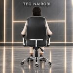 High-Back Executive Leather Office Chair in Black