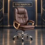 High-Back Executive Leather Office Chair in Brown – Kitisuru Nairobi