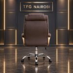 High-Back Executive Leather Office Chair in Brown – Kitisuru Nairobi