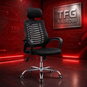 High-back office chair with adjustable headrest and lumbar support, Parklands, Nairobi