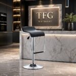 JB200-1 Black Bar Stool with Chrome Base in Gatundu Road Nairobi