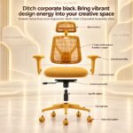 Mustard Yellow Executive Ergonomic Mesh Chair