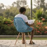 EO197BL Blue Eames Chair – Karen Collection