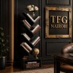 TFG TR800-2 tree bookshelf with books and décor in a premium home office in Mvuli Drive, Nairobi, Kenya