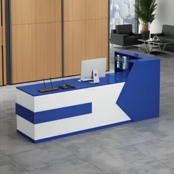 TFG 180CM Reception Desk - Blue White