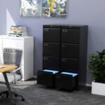 4 Drawers Storage Cabinet – Black