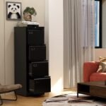 4 Drawers Storage Cabinet - Black