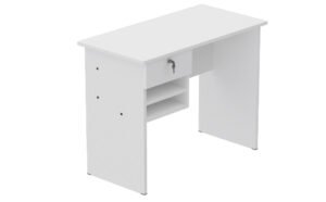 TFG 90CM Home Office Desk w/ Paper Display Rack - White