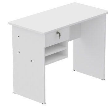 TFG 90CM Home Office Desk w/ Paper Display Rack - White