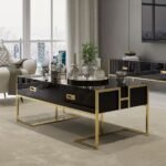 JOCISE Center Coffee Table – Black Gold