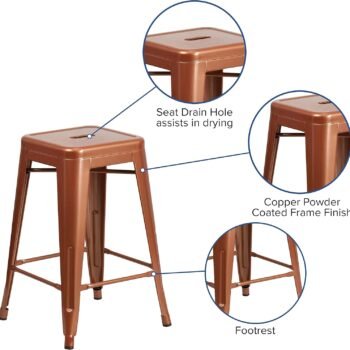 YT20 Bistro Barstool – Copper