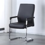 Executive Visitors Leather Chair - Black