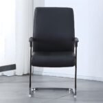 Executive Visitors Leather Chair – Black