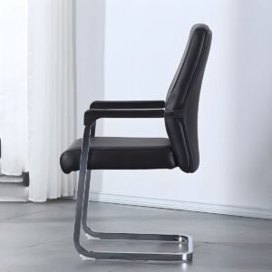 Executive Visitors Leather Chair - Black