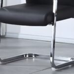 Executive Visitors Leather Chair – Black