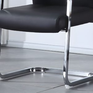 Executive Visitors Leather Chair - Black