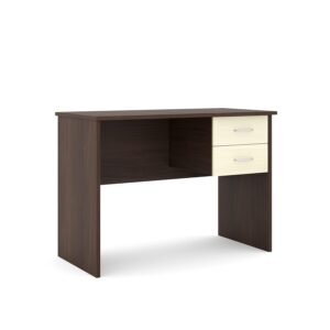 Office Study Desk - Wenge White