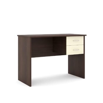 Office Study Desk - Wenge White