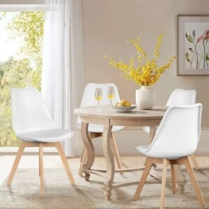 WFC Eames Dining Chairs Set Of 4 - White